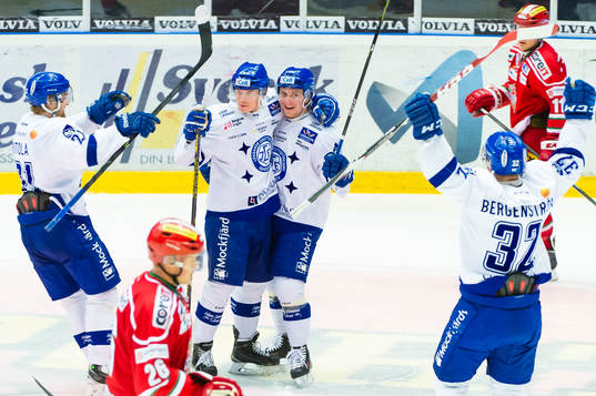 Leksands Tomi Sallinen gör 2-3 till Leksand jublar med
