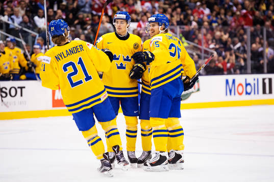 Sveriges William Nylander, Adrian Kempe, Gustav Forsling