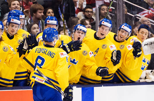 Sveriges Gustav Forsling jublar