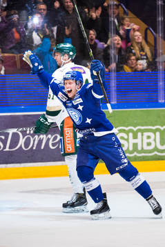 Leksands Toni Kähkönen jublar