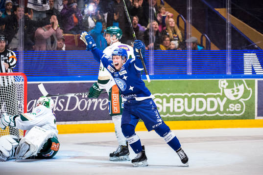 Leksands Toni Kähkönen jublar