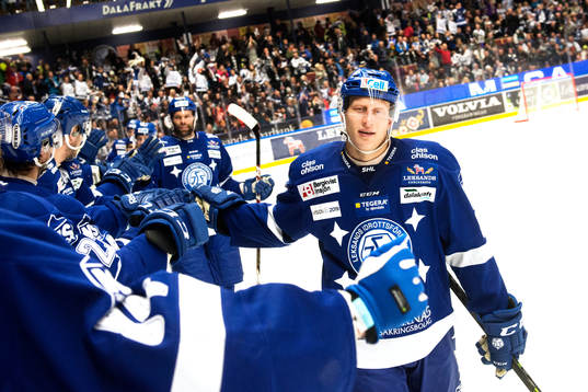 Leksands Toni Kähkönen jublar