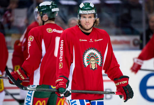 Frölundas Sebastian Stålberg innan ishockeymatchen i SHL