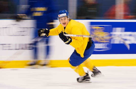 William Nylander på Sveriges träning