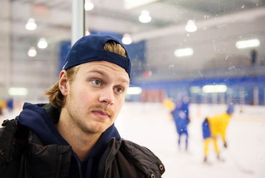 Lucas Wallmark stod över Sveriges träning