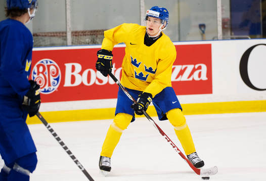 Gustav Forsling på Sveriges träning
