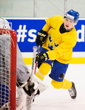 Gustav Forsling på Sveriges träning