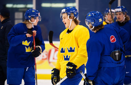 William Nylander på Sveriges träning