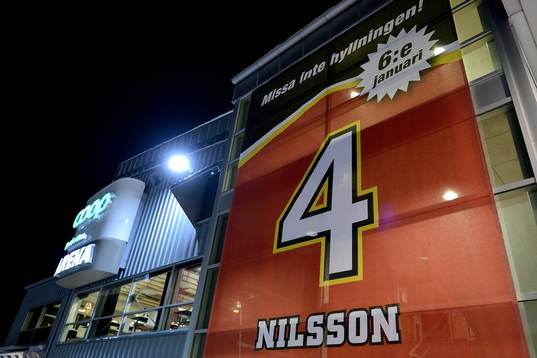 Den 6 Januari hissas Stefan Nilssons tröja i Coop Arena