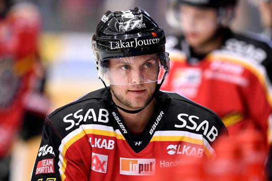 Luleås Chad Billins på uppvärmningen
