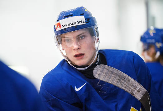 Anton Blidh på Sveriges träning