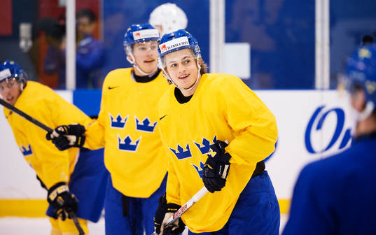 William Nylander på Sveriges träning