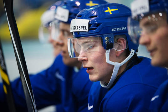 Anton Blidh på Sveriges träning