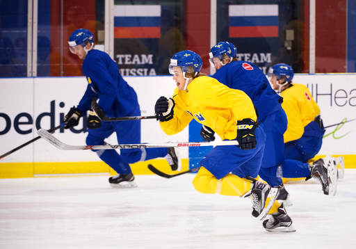 William Nylander på Sveriges träning