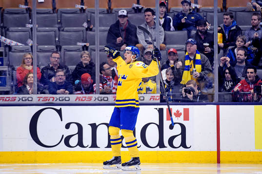 Sveriges Adrian Kempe jublar