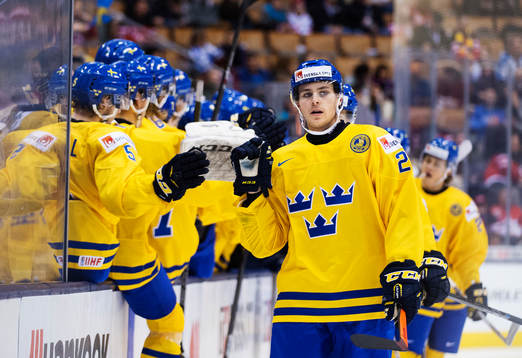 Sveriges Adrian Kempe jublar