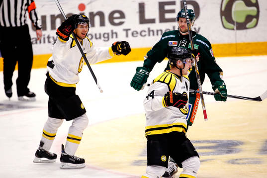 Brynäs Tim Wallace jublar