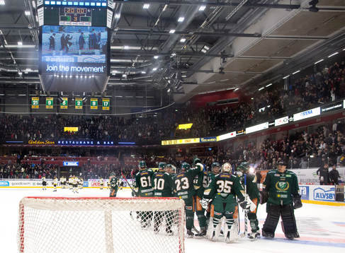 Färjestads spelare jublar