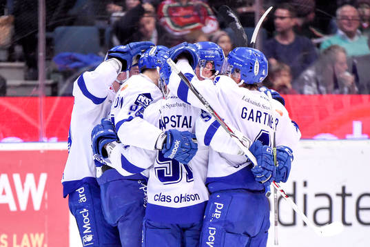 Leksands Fabian Brunnström jublar