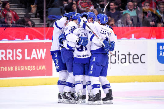 Leksands Fabian Brunnström jublar