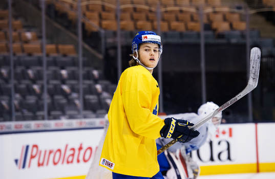 William Nylander på Sveriges träning