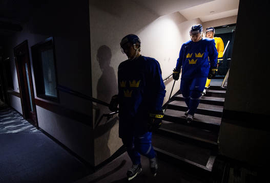 Adrian Kempe, Jacob de la Rose och William Nylander på