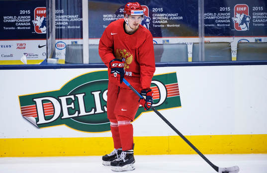 Pavel Buchnevich på Rysslands träning