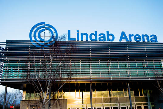 Exteriör över Lindab Arena
