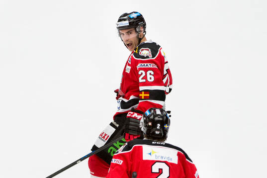 Malmö Redhawks Yanick Lehouk jublar