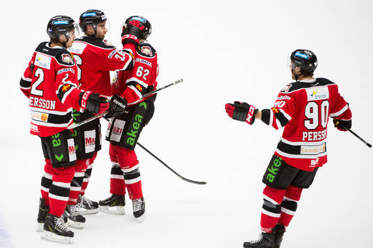 Malmö Redhawks spelare jublar