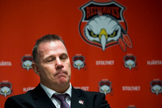 Malmö Redhawks tränare Mats Lusth deppar