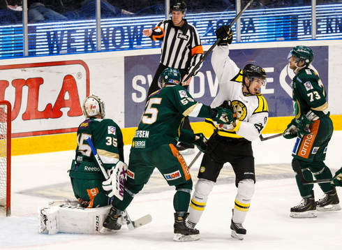 Brynäs Tim Wallace jublar