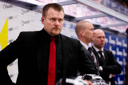 Luleås tränare Joakim Fagervall, Stefan Nilsson och