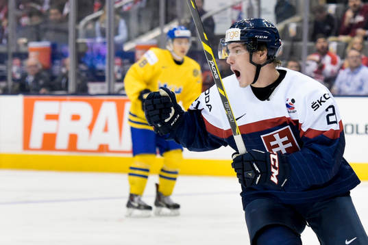Slovakiens David Soltes jublar