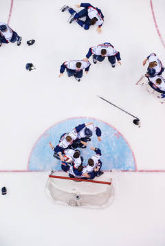 Slovakiens spelare jublar