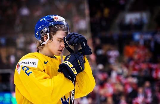 Sveriges Sebastian Aho deppar