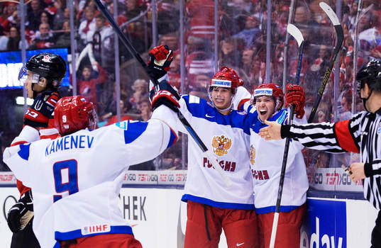 Rysslands Vladislav Kamenev, Nikolai Goldobin och Sergei