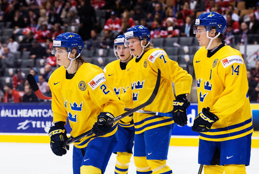 Sveriges Anton Karlsson, Anton Blidh, Julius Bergman och