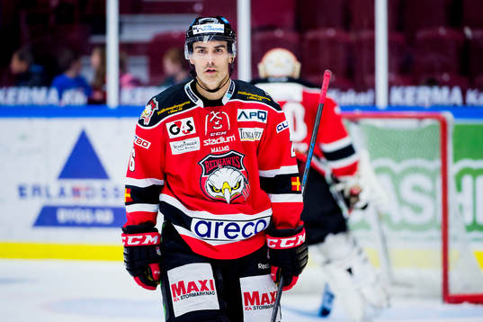 Malmö Redhawks Yanick Lehouk deppar