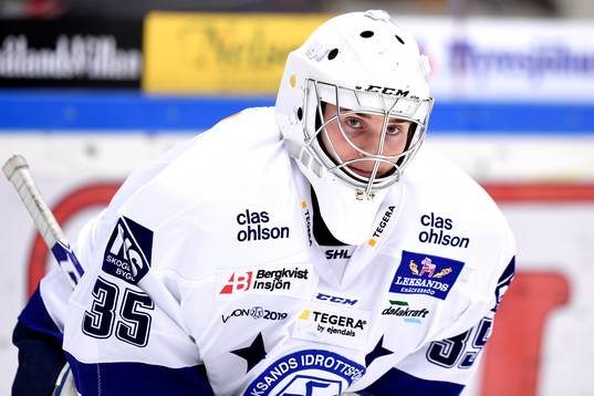 Leksands Vikor Scherrieble på uppvärmningen
