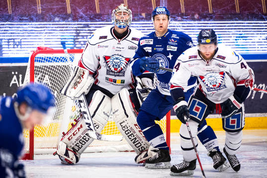 Linköpings målvakt Marcus Högberg, Leksands  Jens
