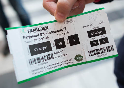 Entrebiljett till ishockeymatchen i SHL mellan Färjestad