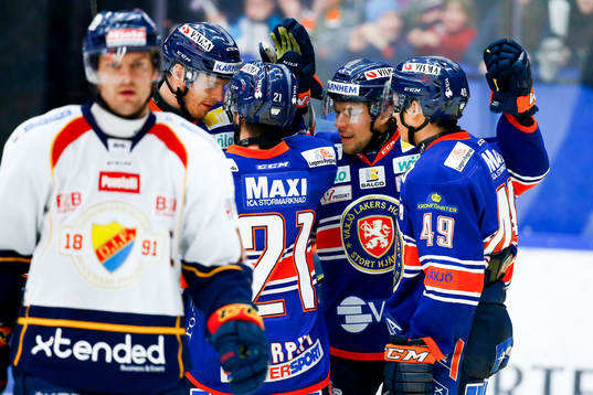 Växjös spelare jublar