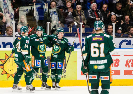 Färjestads Jesper Jensen (v) Per Åslund (m) och Toni