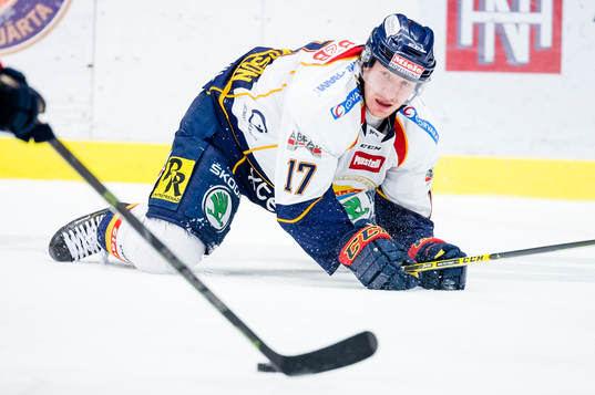 Djurgårdens Henrik Eriksson ligger på isen