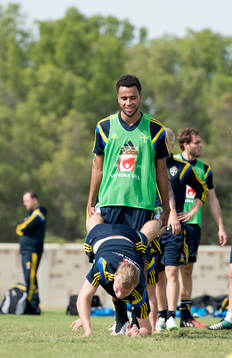 Sveriges Isaac Kiese Thelin och Oscar Lewicki