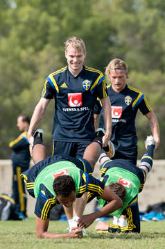 Sveriges Oscar Lewicki och Isaac Kiese Thelin
