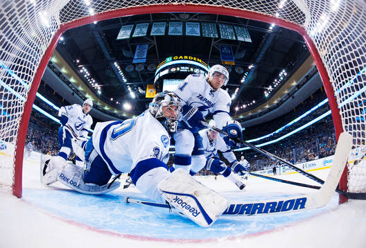 Tampa Bays målvakt Ben Bishop och Valtteri Filppula