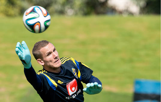 Bläddra bland fler bilder av Fotboll, Sverige A, träning