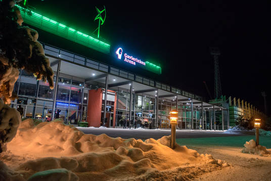 Exteriör på Gavlerinken Arena före ishockeymatchen i SHL